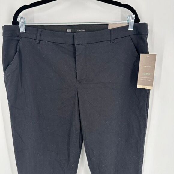 Maurices Women's Mid-Rise Flat Front Smart Long Ankle Pants Black Size 17/18 NWT - Picture 5 of 13